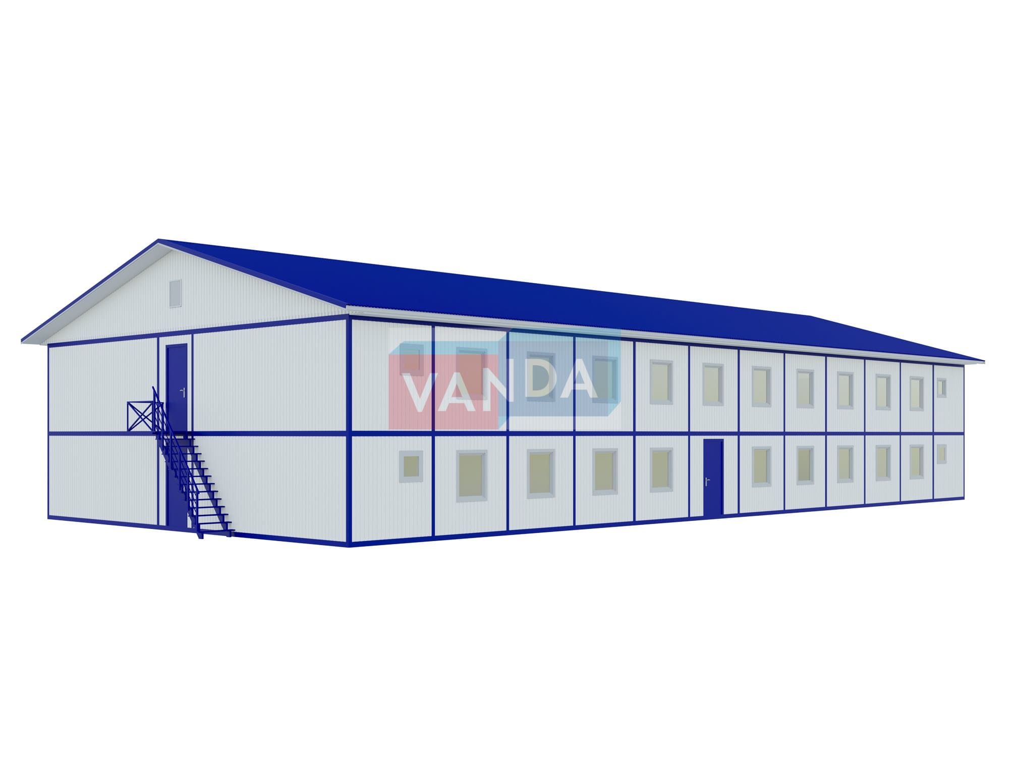 Проект общежития из блок контейнеров 13,5x28,8 ЛДСП