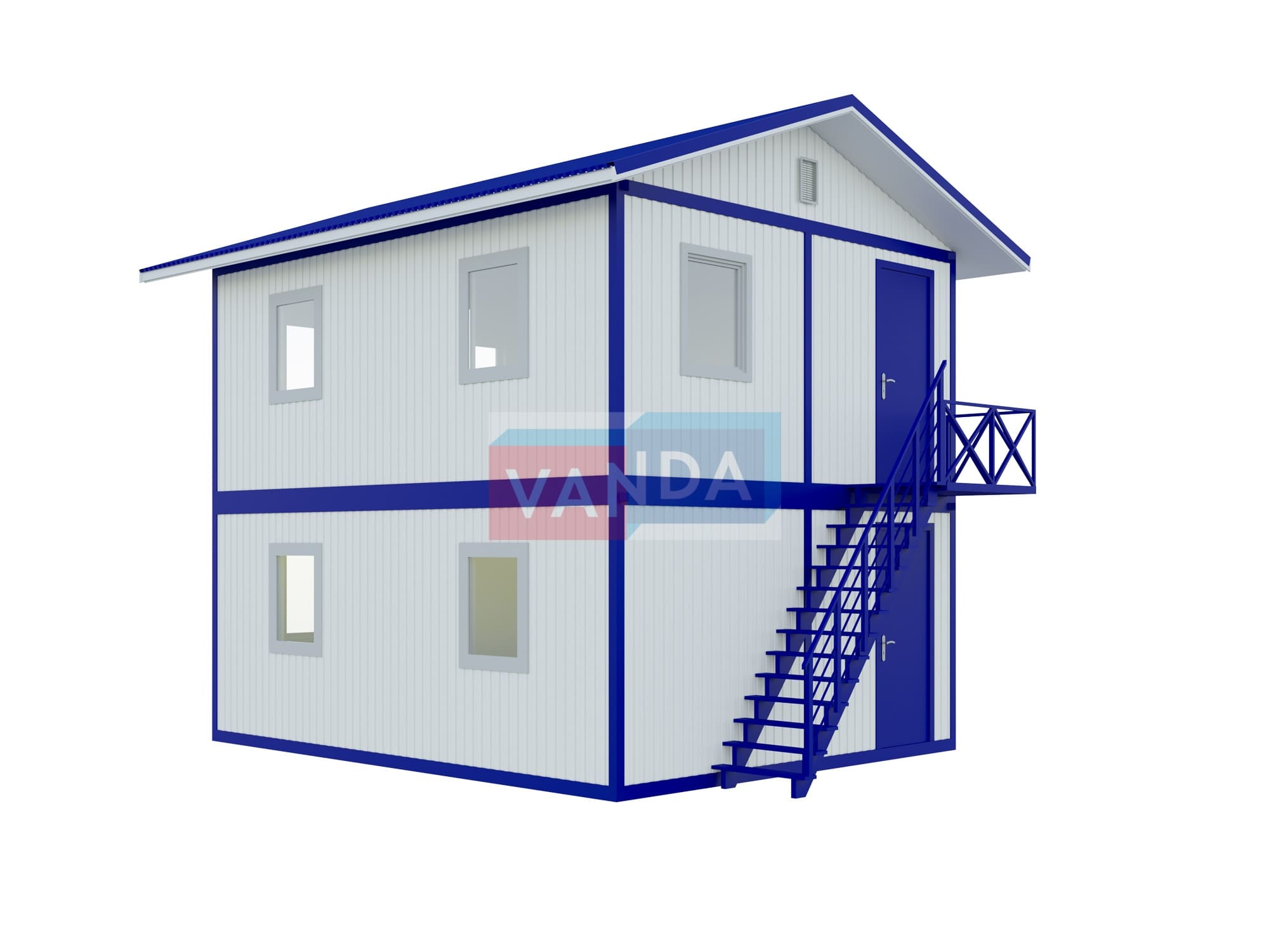 Проект офисного здания 4.8x6.0 Панели ПВХ